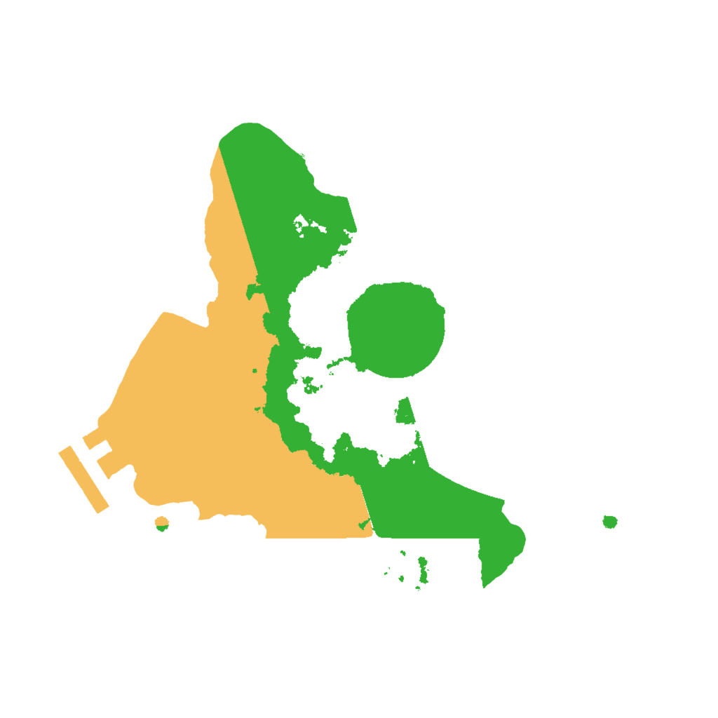 Biome Rust Map: Procedural Map, Size: 2000, Seed: 43229