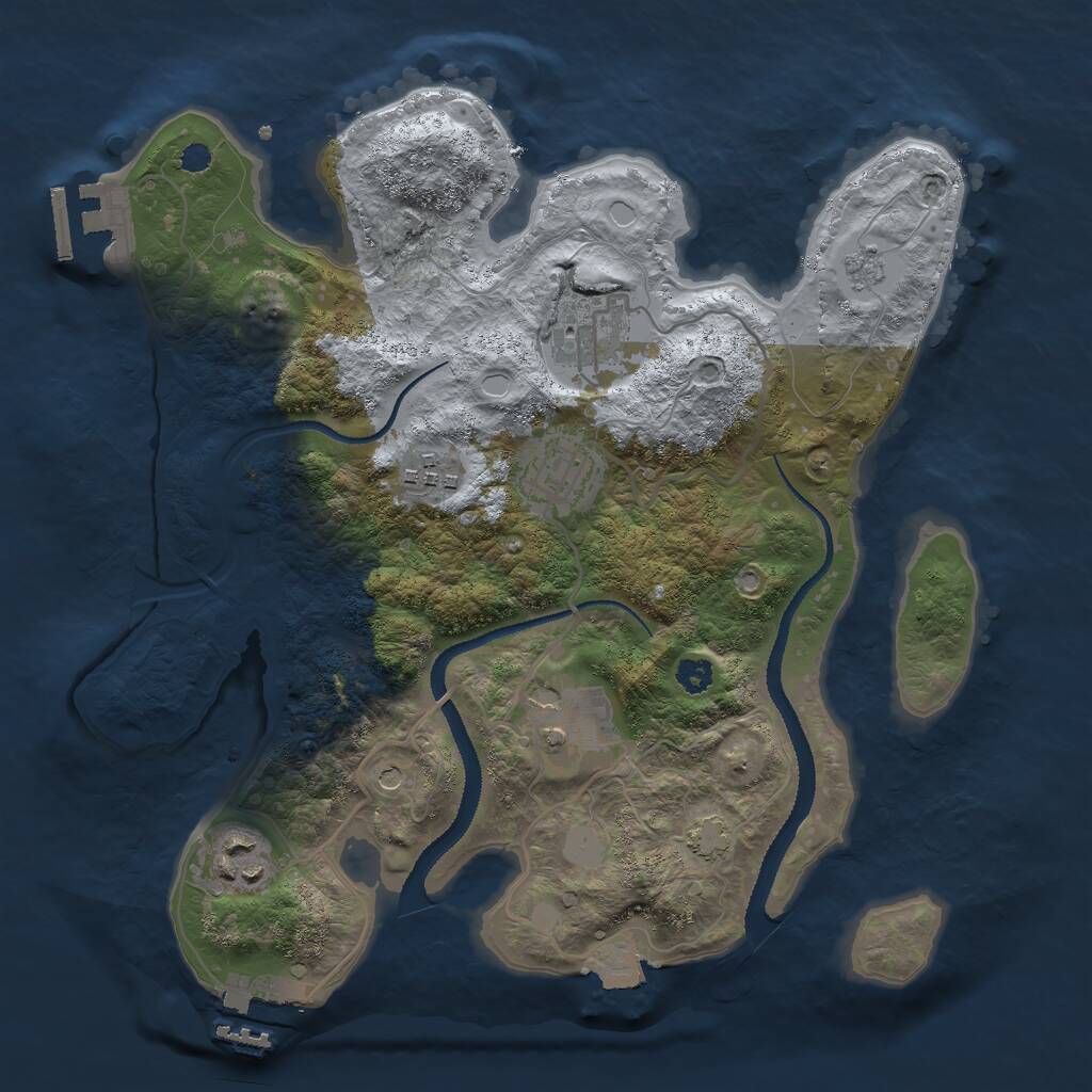 Rust Map: Procedural Map, Size: 3000, Seed: 84020484, 11 Monuments