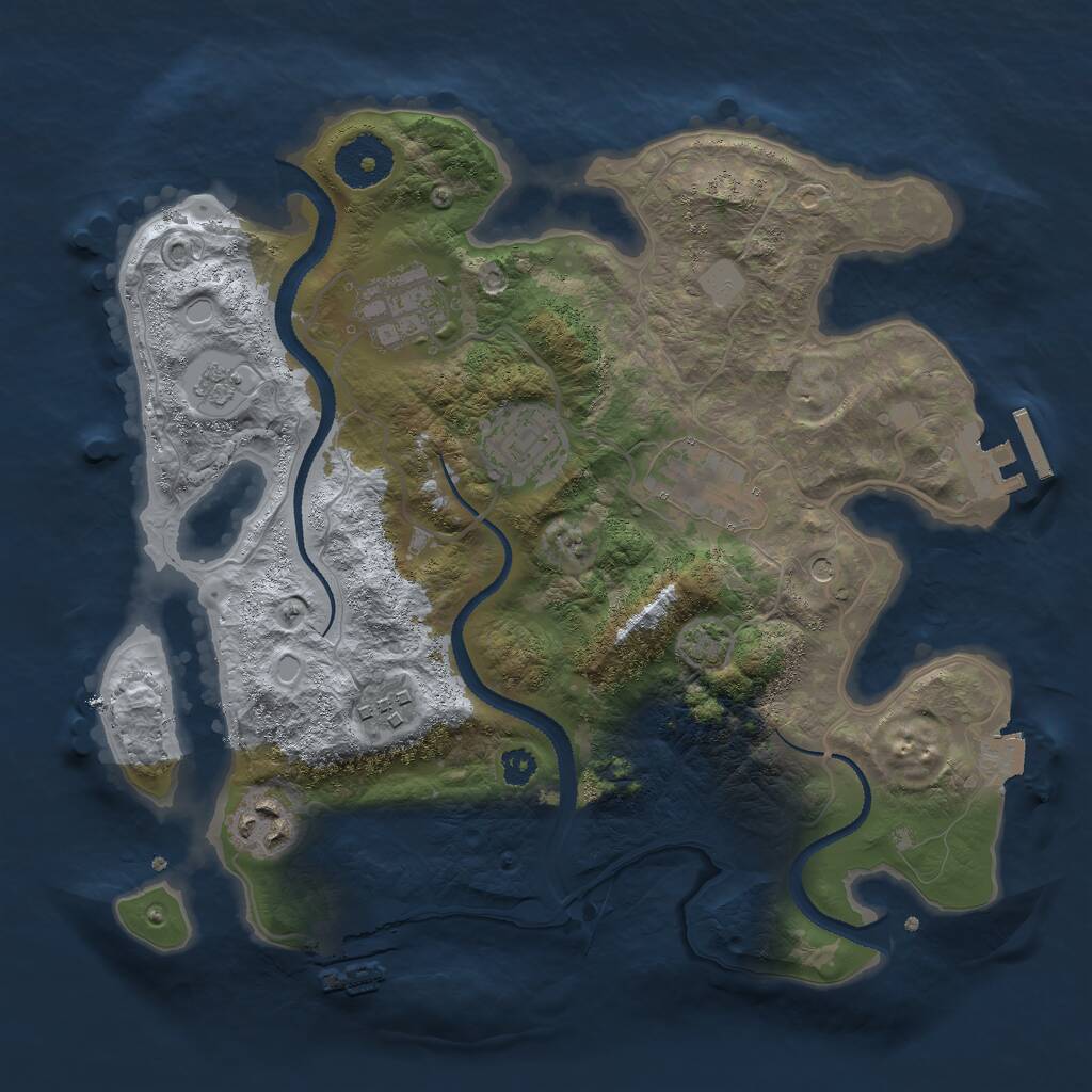 Rust Map: Procedural Map, Size: 3000, Seed: 9462301, 11 Monuments