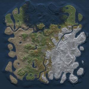 Thumbnail Rust Map: Procedural Map, Size: 4700, Seed: 2022196648, 17 Monuments