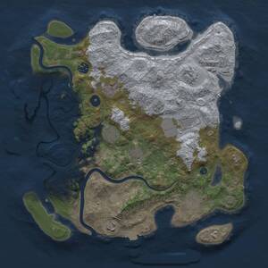 Thumbnail Rust Map: Procedural Map, Size: 3700, Seed: 1639217916, 14 Monuments
