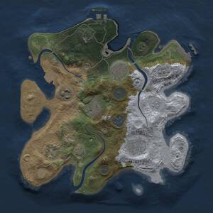Thumbnail Rust Map: Procedural Map, Size: 2750, Seed: 174312643, 15 Monuments