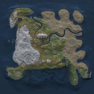 Thumbnail Rust Map: Procedural Map, Size: 3500, Seed: 125312, 12 Monuments