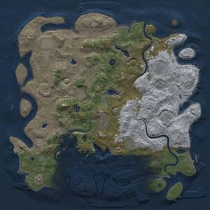 Thumbnail Rust Map: Procedural Map, Size: 4800, Seed: 663339609, 17 Monuments