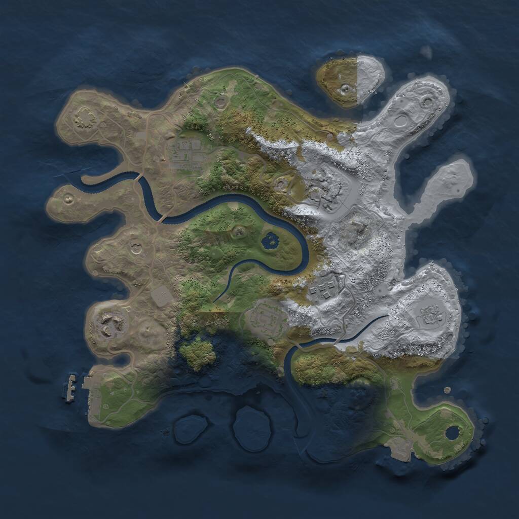 Rust Map: Procedural Map, Size: 3000, Seed: 1665061067, 10 Monuments