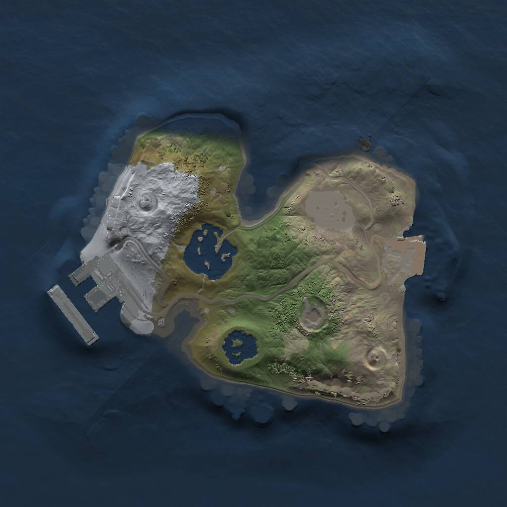 Rust Map: Procedural Map, Size: 1500, Seed: 1442824574, 3 Monuments