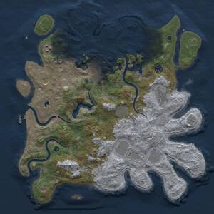 Thumbnail Rust Map: Procedural Map, Size: 4000, Seed: 1919957856, 16 Monuments