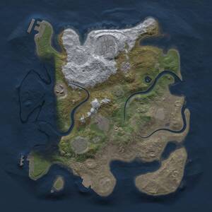 Thumbnail Rust Map: Procedural Map, Size: 3000, Seed: 3186, 11 Monuments