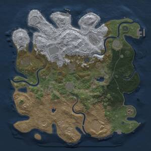 Thumbnail Rust Map: Procedural Map, Size: 4050, Seed: 579499590, 19 Monuments
