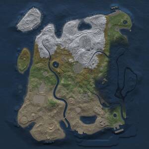 Thumbnail Rust Map: Procedural Map, Size: 3500, Seed: 2027085454, 13 Monuments