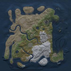 Thumbnail Rust Map: Procedural Map, Size: 3500, Seed: 112811324, 14 Monuments