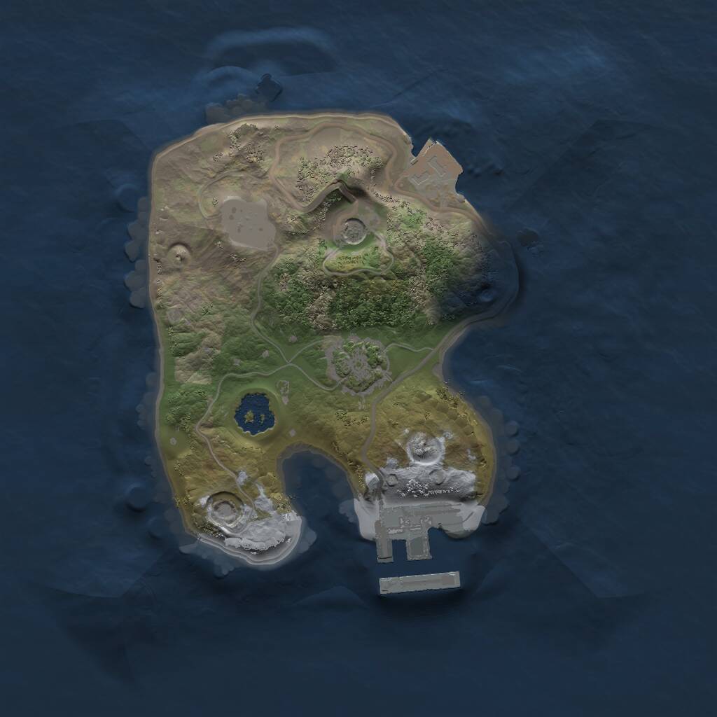 Rust Map: Procedural Map, Size: 1800, Seed: 21421222, 4 Monuments