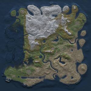 Thumbnail Rust Map: Procedural Map, Size: 4750, Seed: 124112, 17 Monuments