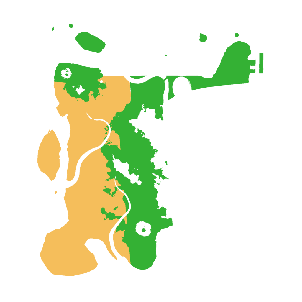 Biome Rust Map: Procedural Map, Size: 3000, Seed: 18557