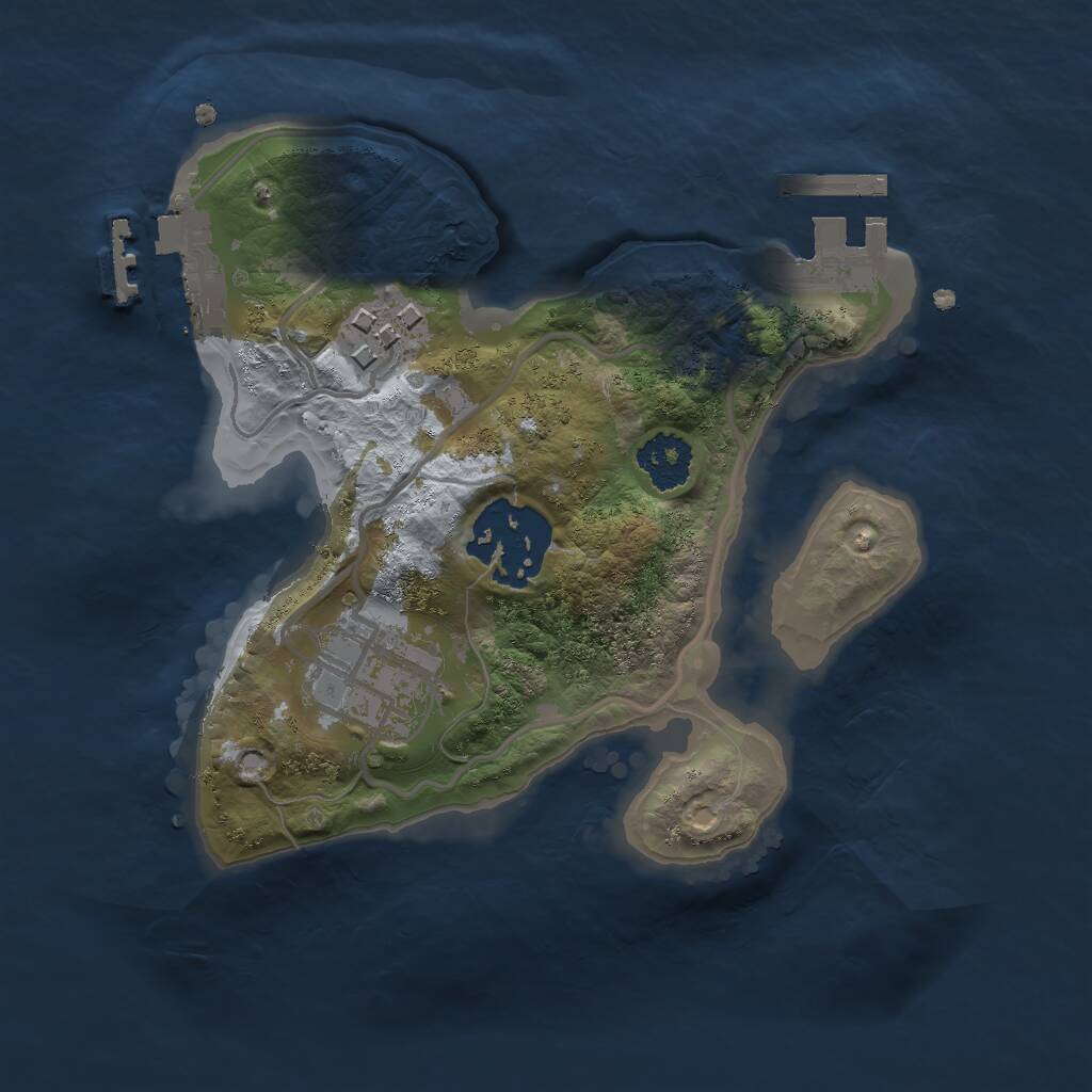 Rust Map: Procedural Map, Size: 2000, Seed: 649094632, 6 Monuments