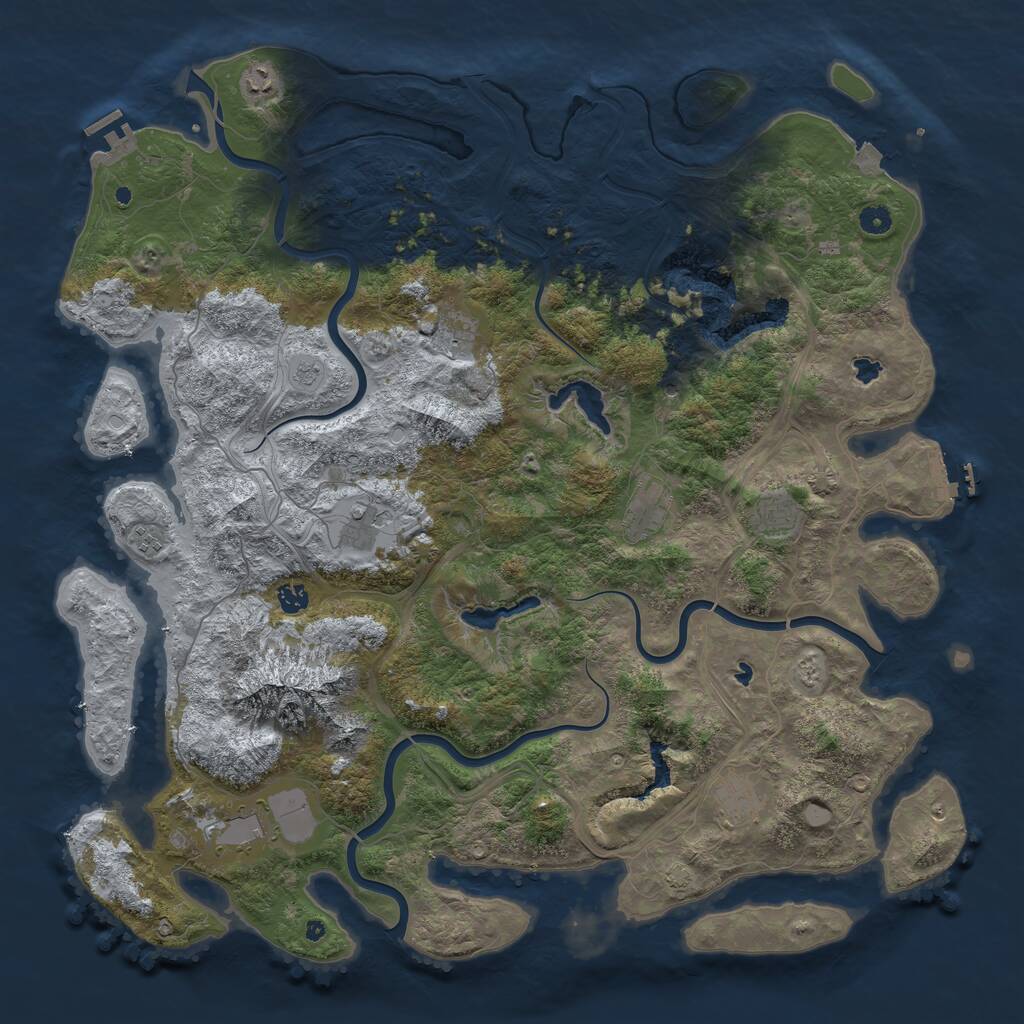 Rust Map: Procedural Map, Size: 5000, Seed: 67019382, 15 Monuments
