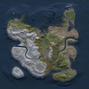Thumbnail Rust Map: Procedural Map, Size: 3000, Seed: 4857, 10 Monuments