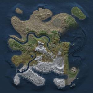 Thumbnail Rust Map: Procedural Map, Size: 3000, Seed: 1322137322, 8 Monuments