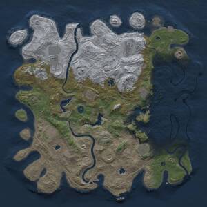 Thumbnail Rust Map: Procedural Map, Size: 4500, Seed: 35221741, 17 Monuments