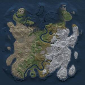 Thumbnail Rust Map: Procedural Map, Size: 3500, Seed: 1768105313, 15 Monuments