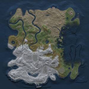 Thumbnail Rust Map: Procedural Map, Size: 3700, Seed: 152507118, 13 Monuments