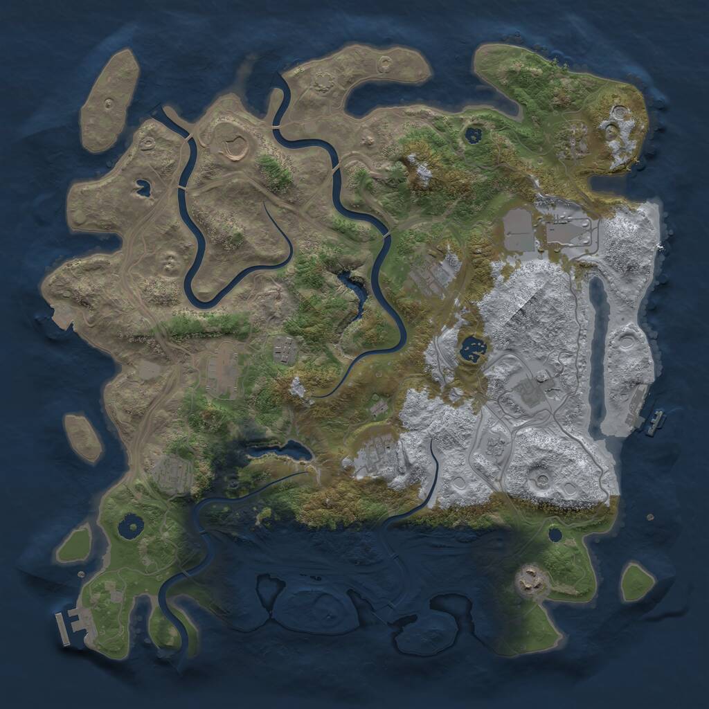 Rust Map: Procedural Map, Size: 4250, Seed: 1725267300, 17 Monuments