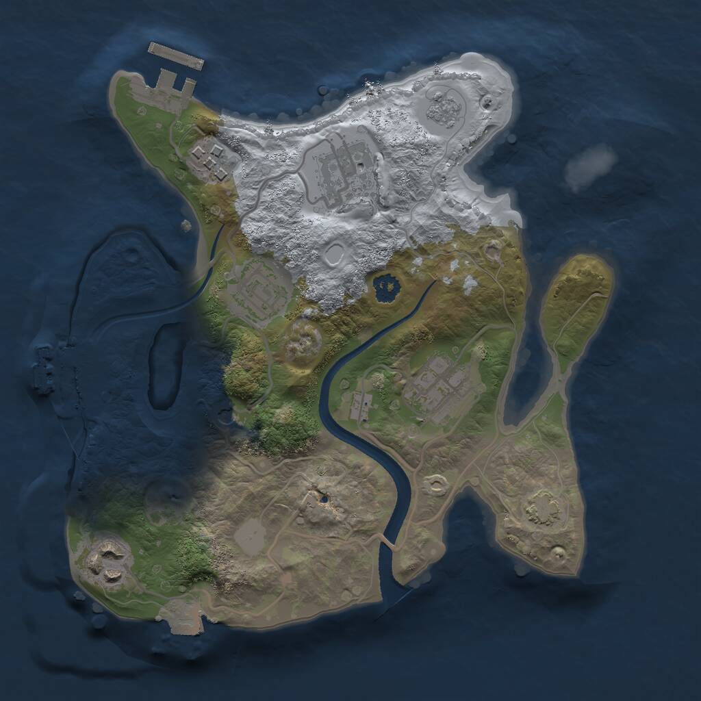 Rust Map: Procedural Map, Size: 2500, Seed: 6742069, 11 Monuments