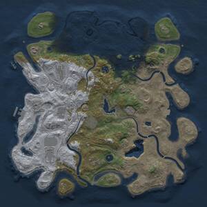 Thumbnail Rust Map: Procedural Map, Size: 4250, Seed: 630477896, 15 Monuments