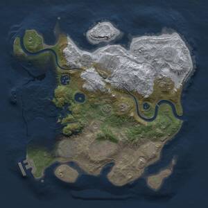 Thumbnail Rust Map: Procedural Map, Size: 3000, Seed: 20666, 12 Monuments