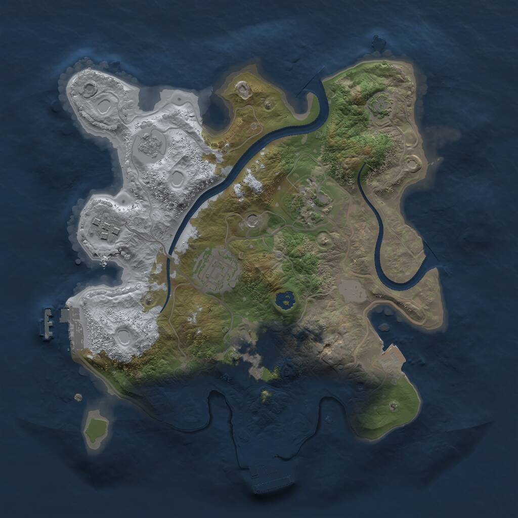 Rust Map: Procedural Map, Size: 2700, Seed: 1786536087, 10 Monuments