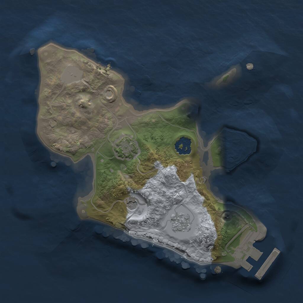 Rust Map: Procedural Map, Size: 1750, Seed: 201236834, 5 Monuments