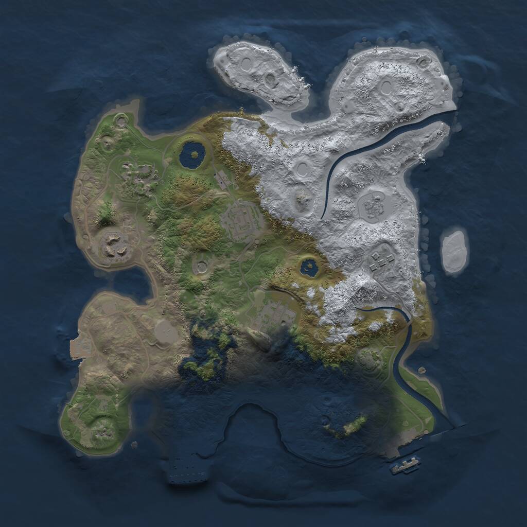 Rust Map: Procedural Map, Size: 3000, Seed: 123234346, 11 Monuments