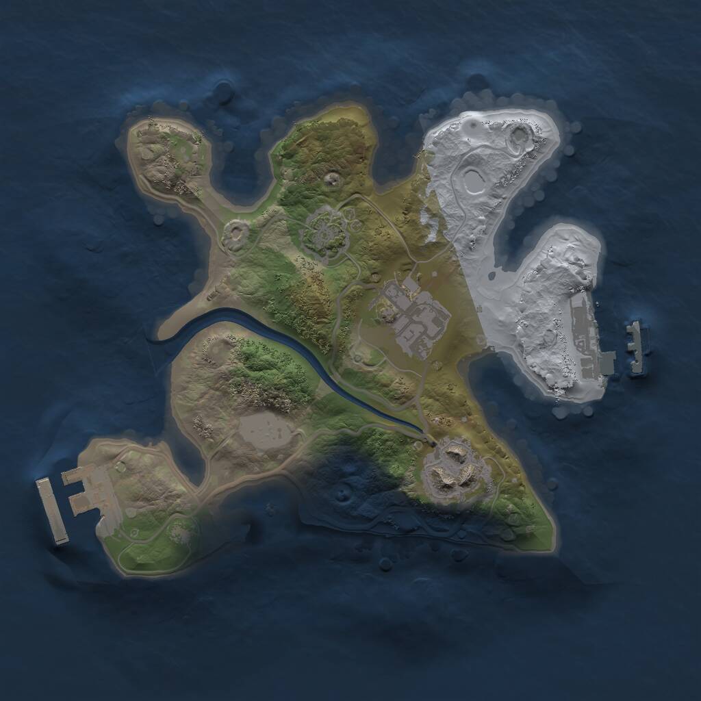Rust Map: Procedural Map, Size: 2100, Seed: 213667, 6 Monuments