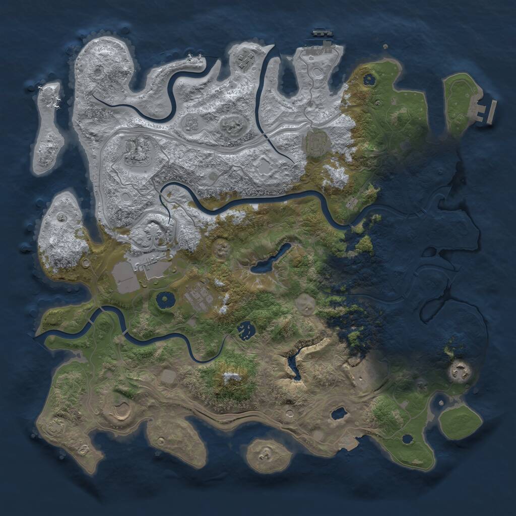 Rust Map: Procedural Map, Size: 4250, Seed: 82553875, 15 Monuments