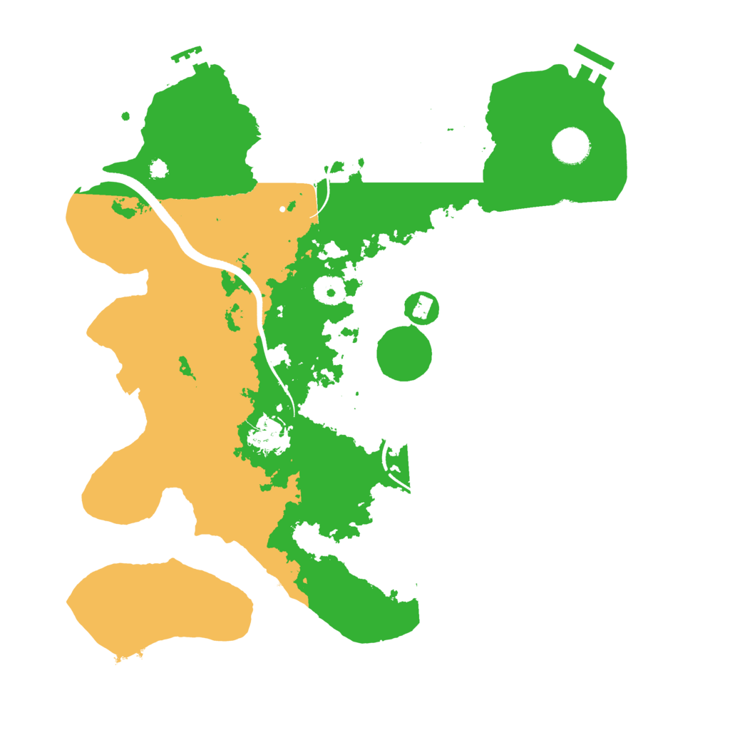 Biome Rust Map: Procedural Map, Size: 3500, Seed: 24492