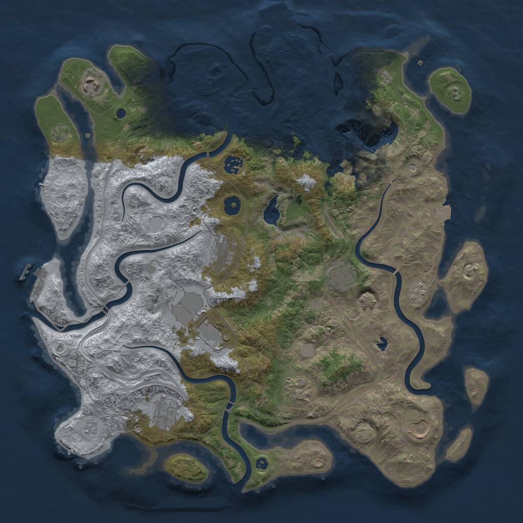 Rust Map: Procedural Map, Size: 4252, Seed: 30101993, 15 Monuments