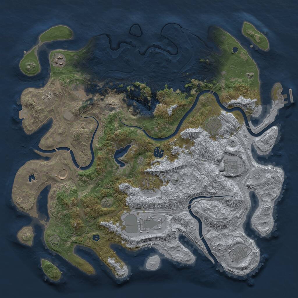 Rust Map: Procedural Map, Size: 4250, Seed: 11118513, 15 Monuments