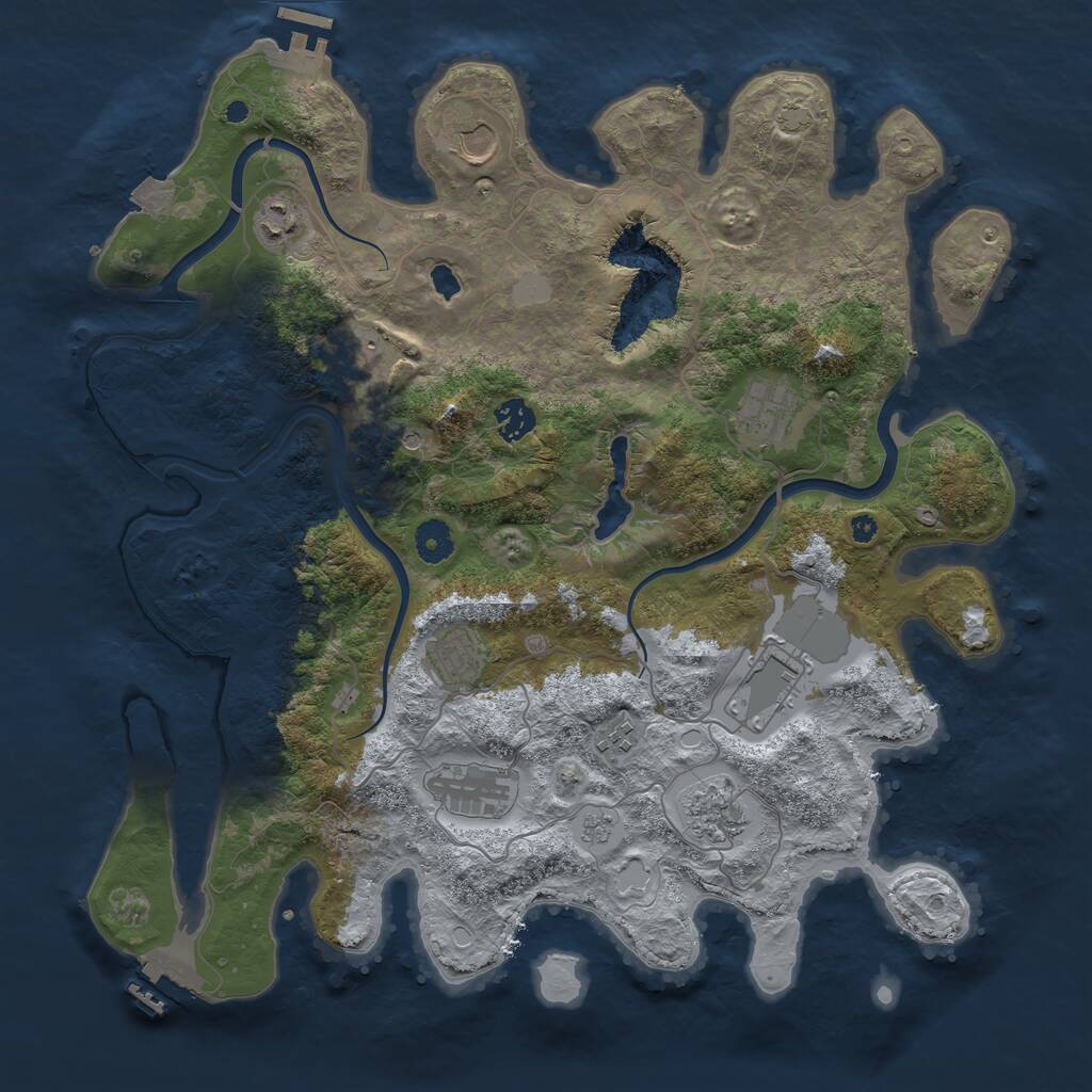 Rust Map: Procedural Map, Size: 4000, Seed: 1879541331, 16 Monuments
