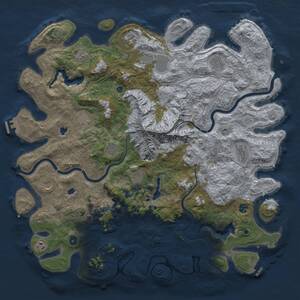 Thumbnail Rust Map: Procedural Map, Size: 5000, Seed: 7062025, 17 Monuments