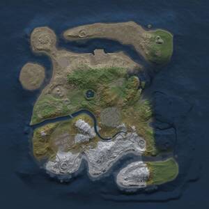 Thumbnail Rust Map: Procedural Map, Size: 2500, Seed: 4523235, 6 Monuments
