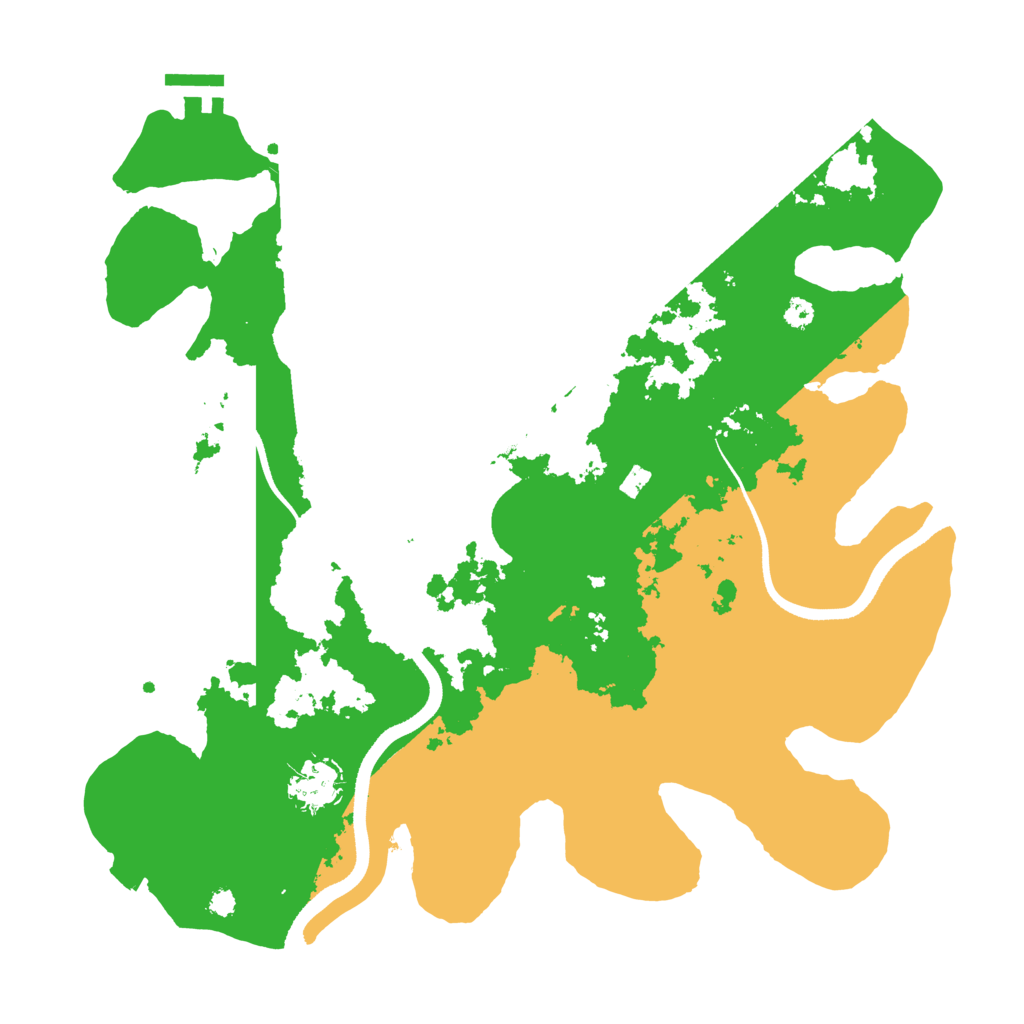 Biome Rust Map: Procedural Map, Size: 3500, Seed: 411306800