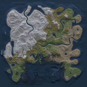 Thumbnail Rust Map: Procedural Map, Size: 4500, Seed: 1001358467, 16 Monuments