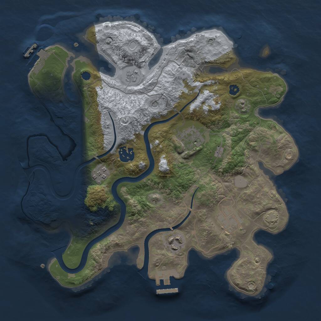 Rust Map: Procedural Map, Size: 3000, Seed: 15192, 11 Monuments