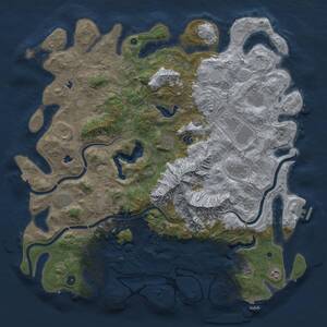 Thumbnail Rust Map: Procedural Map, Size: 5000, Seed: 874335161, 17 Monuments