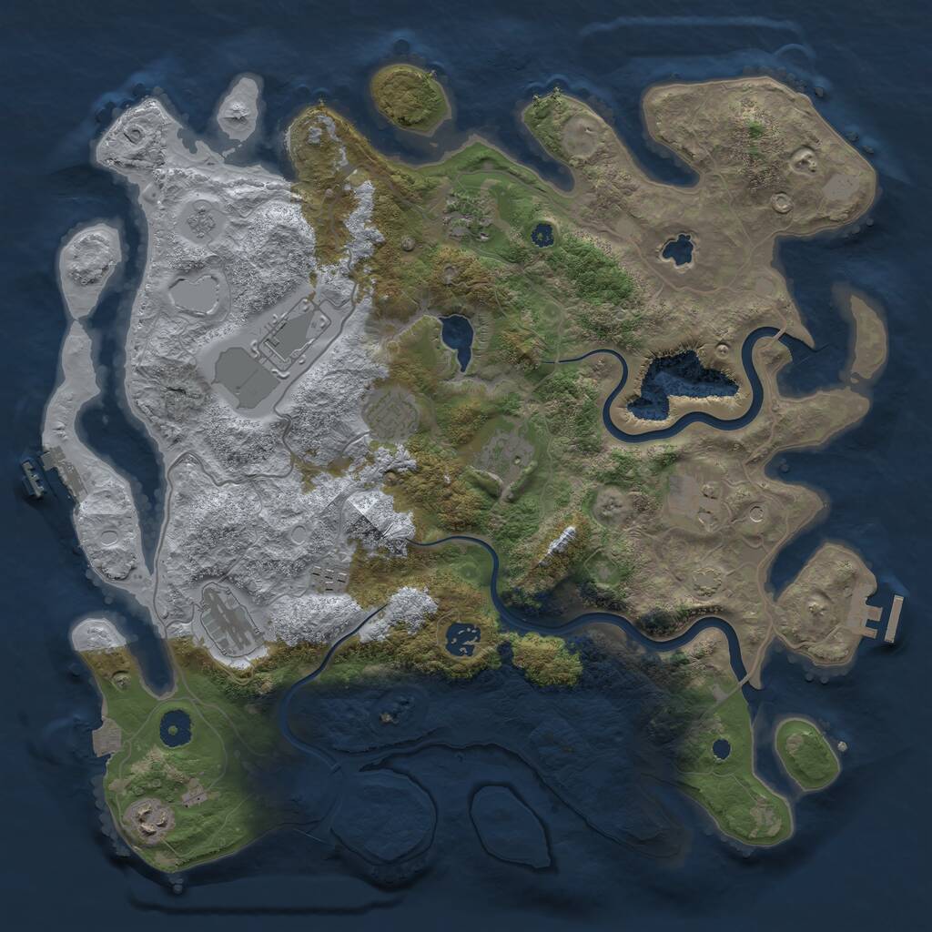 Rust Map: Procedural Map, Size: 4000, Seed: 1716313853, 15 Monuments