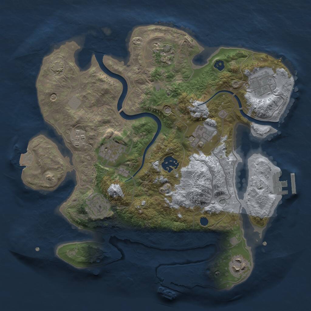 Rust Map: Procedural Map, Size: 3000, Seed: 301533768, 13 Monuments