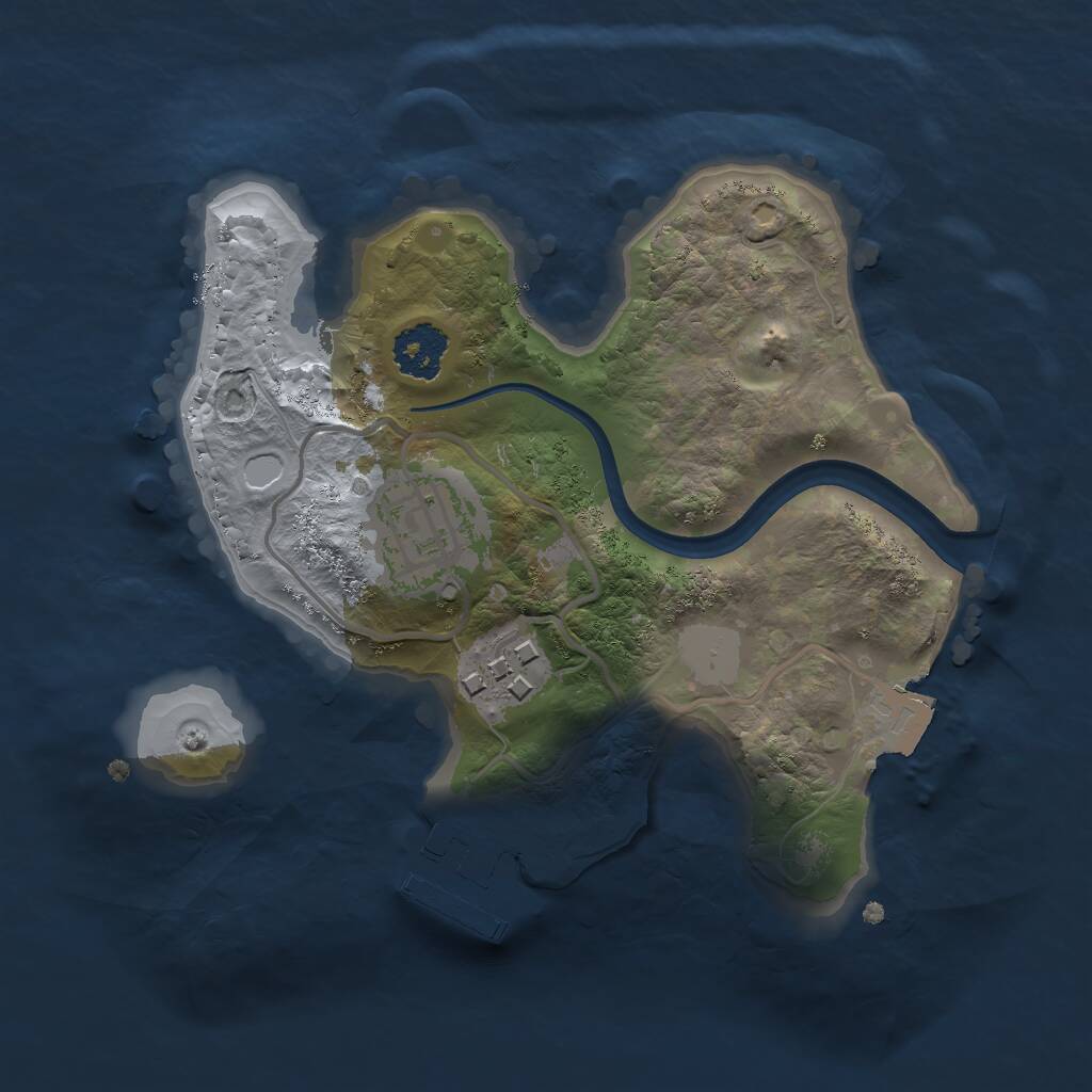 Rust Map: Procedural Map, Size: 2010, Seed: 481987, 4 Monuments
