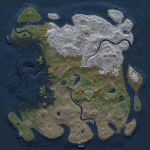 Thumbnail Rust Map: Procedural Map, Size: 4500, Seed: 8102280, 17 Monuments