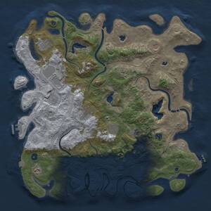 Thumbnail Rust Map: Procedural Map, Size: 4500, Seed: 234430651, 17 Monuments