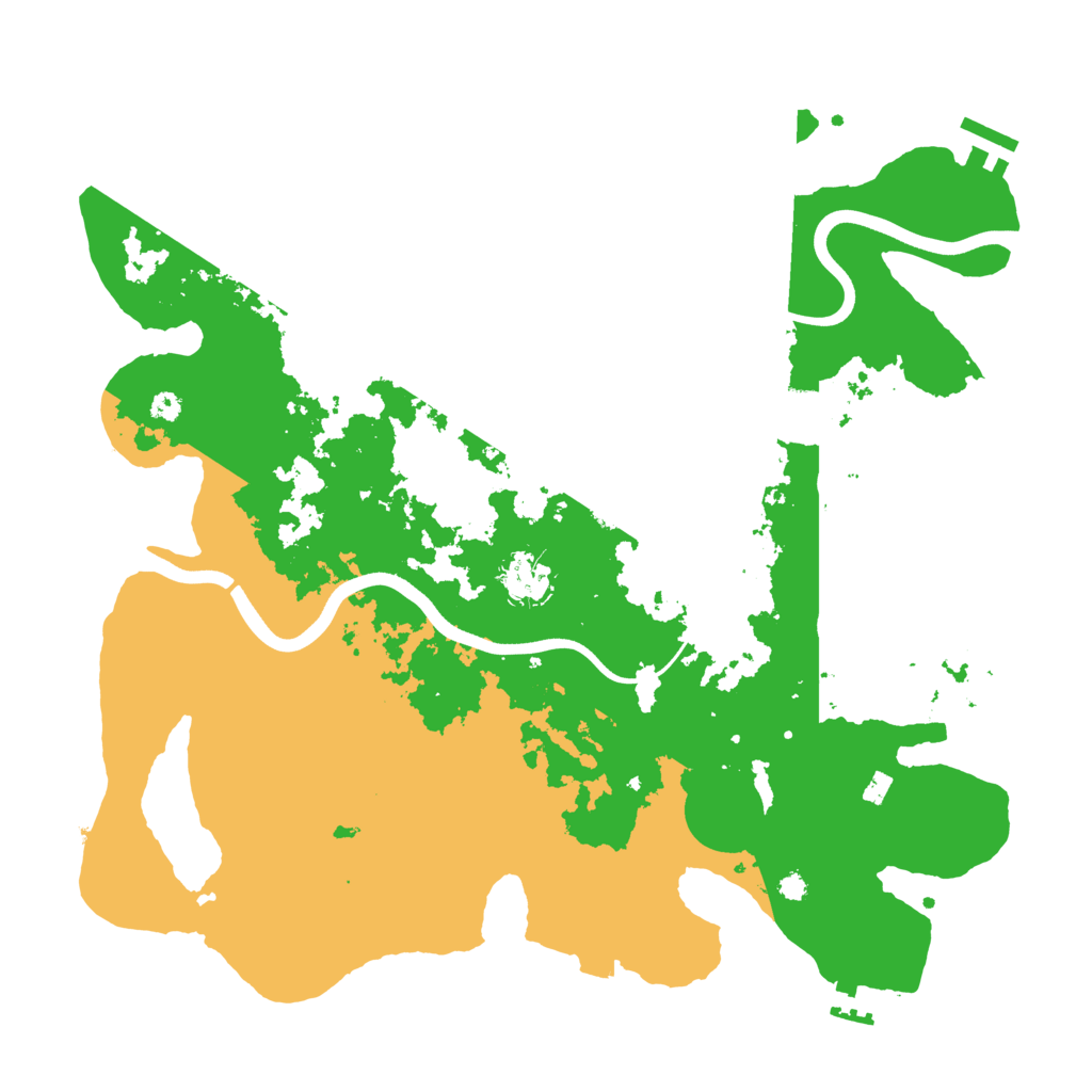 Biome Rust Map: Procedural Map, Size: 3700, Seed: 958253065